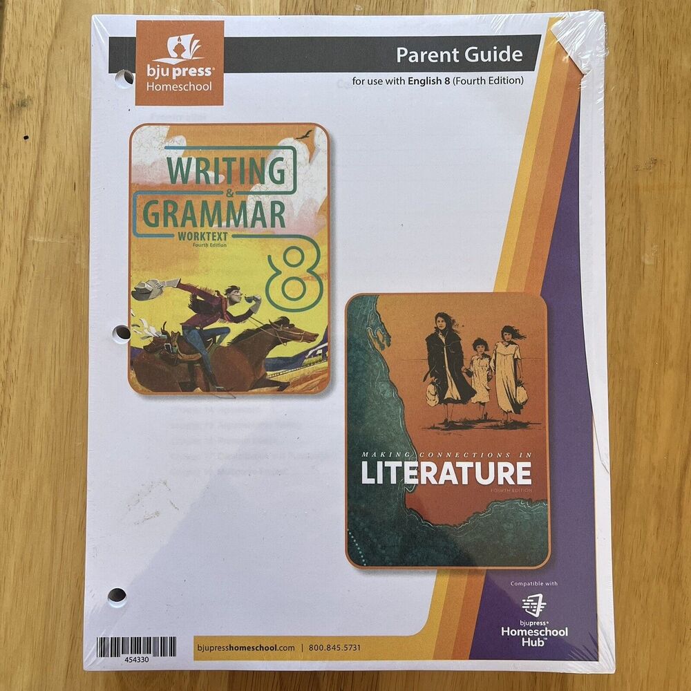 BJU Press Homeschool Curriculum Writing Grammar Literature Parent Guide English8